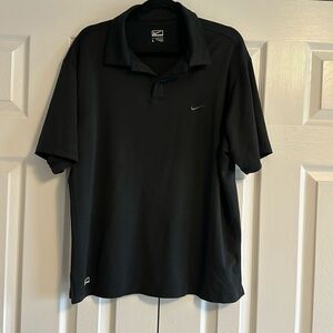 Nike Performance Men’s Black Short-sleeve Collared Shirt